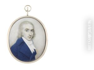 William Knight Berry (1766-1811), Wearing Blue Coat, White Waistcoat, Chemise, Stock And Tied Cravat, His Hair Powdered (+ William's Wife, Mrs Anna Berry Nee Wills (1775-1860); Pair)