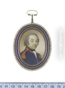 An Officer Of The Dublin Volunteers, Possibly William Robert Fitzgerald, 2nd Duke Of Leinster, Kp, Pc (ire) (1749-1804), Wearing Blue Coat With Scarlet Collar And Piping, Gold And Scarlet Epaulettes