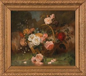 Panier De Roses by Jean-Baptiste Robie