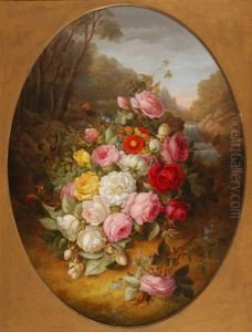 Buisson Fleuri Dans Un Paysage