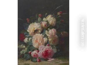 A Still Life With Roses by Jean-Baptiste Robie
