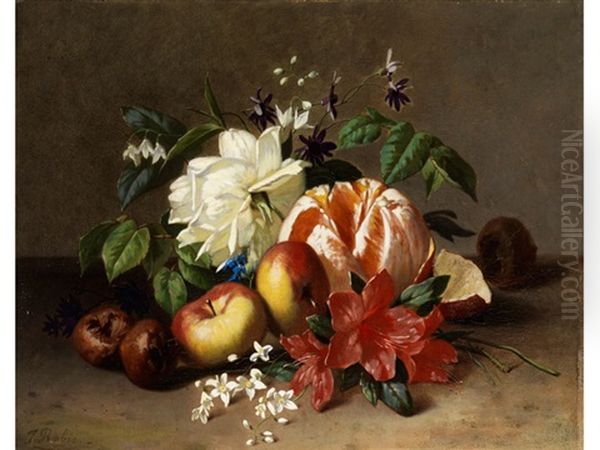 Stilleben Mit Blumen Und Fruchten - view 1