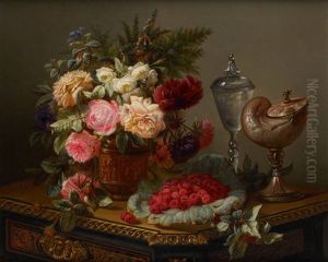 Composition Aux Framboises, Au Nautile Et Aux Roses by Jean-Baptiste Robie