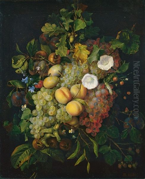 Fruchtestilleben Mit Blumen - view 1