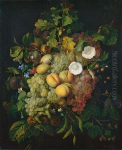 Fruchtestilleben Mit Blumen