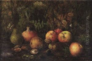 Stilleben Mit Obst Und Gemuse, Arrangiert Auf Einem Wiesenboden by Jean-Baptiste Robie