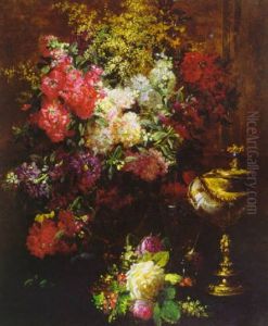 Floral Still Life With An Ormolu Vase