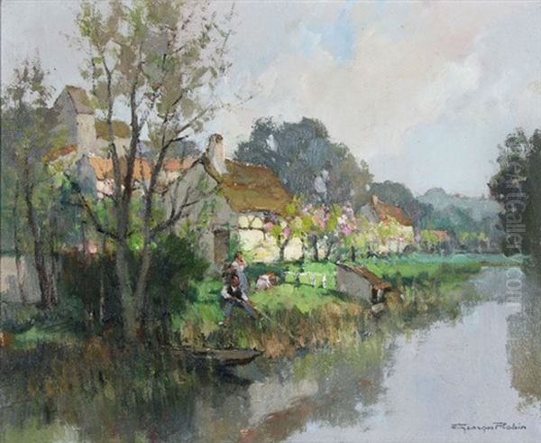 Village De Carannac And Bords De L'eure Pres De Chcherel (pair) - view 1