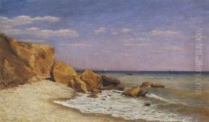 Sommerdag Ved En Klipperig Kyst by Paul Gustave Robinet