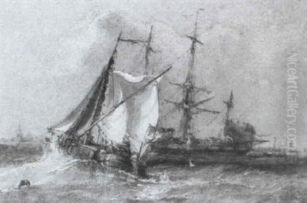 Dutch Fishing Boat In A Strong Breeze - view 1
