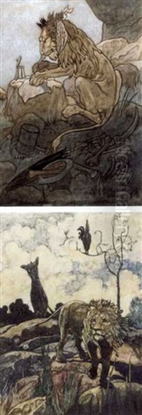 The Lion And The Wild Ass (from Aesop's Fable's + 3 Others; 4 Works) - view 1