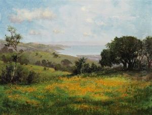 View Of San Francisco Bay With Poppies by Charles Dorman Robinson