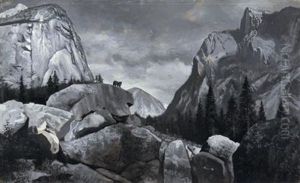 King's River Canyon, Foot Of The North Dome (+ Tehipitee Dome; 2 Works) by Charles Dorman Robinson