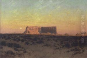 Butte Cliff At Sunset by Charles Dorman Robinson