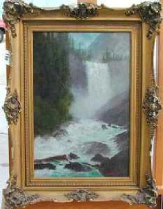 Waterfall In Wooded Landscape