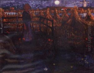 An Autumn Pastoral by Frederic Cayley Robinson