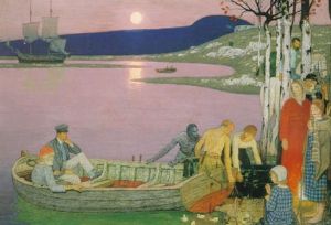 Call Of The Sea Or The Sailor's Departure by Frederic Cayley Robinson