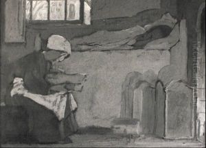 Study For 'the Word' by Frederic Cayley Robinson