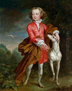 Bildnis Eines Knaben Im Van Dyck-kostum Mit Einem Windhund