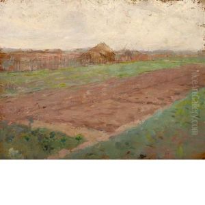 Planting Fields And Riverbed (double Sided) by Theodore Robinson