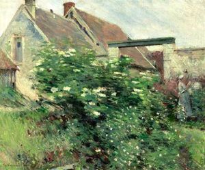 Normandy Farm (garden At Giverny; A Characteristic Bit, Giverny) by Theodore Robinson