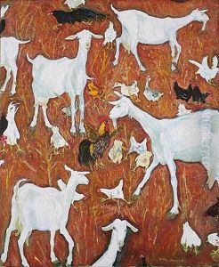 Goats And Chickens by William Robinson