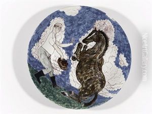 Self Portrait With Horse by William Robinson