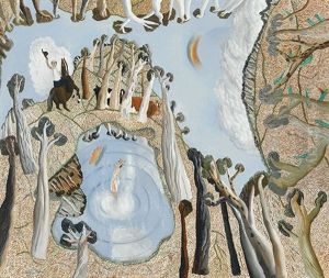 Landscape And Self Portrait by William Robinson