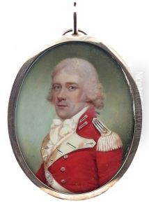 Portrait Miniature Of An Officer by Sampson Towgood Roch