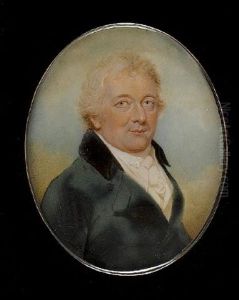 William Wynne, Wearing Green Coat With Black Collar, White Waistcoat And Tied White Cravat