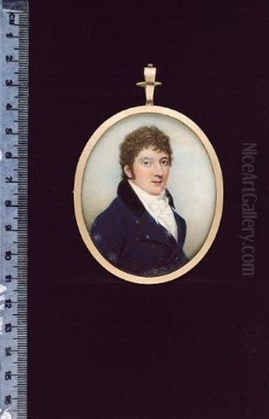 Letitia Greene, Wearing White Dress, Fichu, Ruff And Bonnet - Her Son Joseph, Wearing Blue Coat With Black Collar, Verso (+ Her Second Husband John Greene, Wearing Blue-green Coat; 2 Works) - view 1