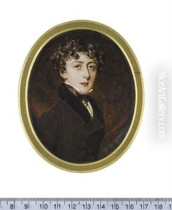 William Wentworth, Standing Before Red Drapery And Wearing Brown Hair With Black Collar, Cream Waistcoat, White Chemise And Brown Stock