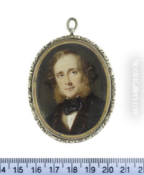 A Gentleman, Called George Dewrance Irving Armstrong, Wearing Black Coat, Brown Waistcoat, White Chemise, Black Stock And Tie - view 1