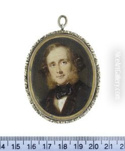 A Gentleman, Called George Dewrance Irving Armstrong, Wearing Black Coat, Brown Waistcoat, White Chemise, Black Stock And Tie