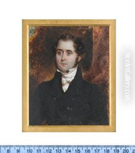 A Gentleman, Wearing Black Coat, White Chemise, Stock And Tie