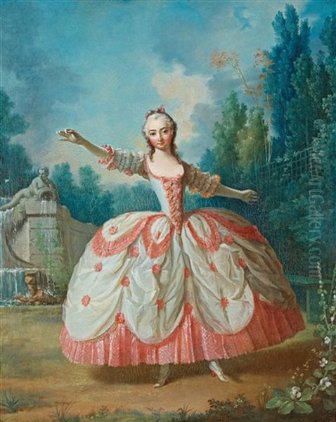 Portrait Of Barbara Campanini (1721-1799), Known As La Barbarina, Dancing In A Garden, Probably In Versailles - view 1