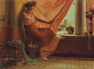 Le Rideau Rouge D"alger by Georges Antoine Rochegrosse