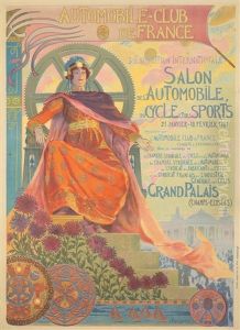 Automobile Club De France/3eme Exposition. 1901 by Georges Antoine Rochegrosse
