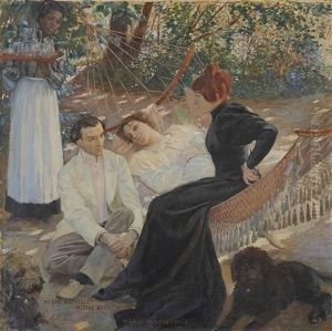 Le Hamac Or Un Apres-midi A Barbizon by Georges Antoine Rochegrosse