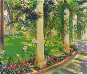 L'allee De La Noria, Djenan Meryem, Alger by Georges Antoine Rochegrosse