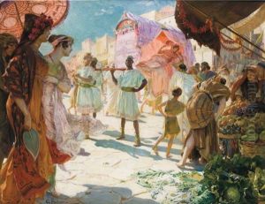 La Promenade De La Courtisane by Georges Antoine Rochegrosse