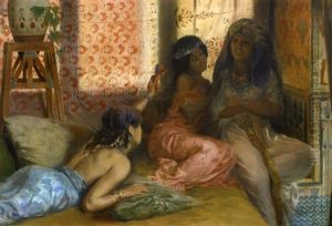 Jeunes Egyptiennes Dans Un Interieur