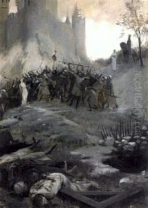 Illustration Pour L'histoire De Jeanne D'arc by Georges Antoine Rochegrosse