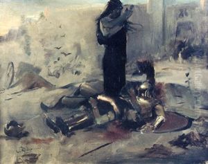 Scene De Bataille by Georges Antoine Rochegrosse