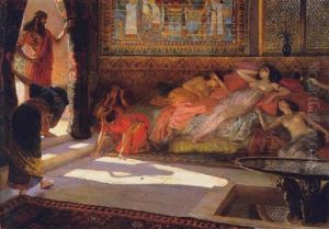 Nouvelle Arrivees Au Harem - Thebes, Xvii Dynastie by Georges Antoine Rochegrosse