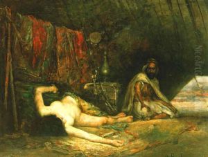 Esclave Nue Sous La Tente by Georges Antoine Rochegrosse