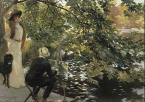 Le Peintre Et Son Modele Au Bois De Boulogne