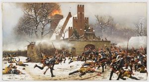 Carl Rochling (1855 - 1920) - Ersturmung Des Kirchhofs In Der Schlacht Bei Leuthen Am 5.12.1757 by Carl Roechling