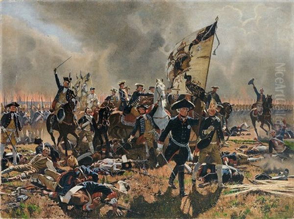 Friedrich Ii In Der Schlacht Bei Zorndorf 1758 - view 1