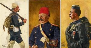 Drei Soldatenportrats Aus Dem Griechisch-turkischen Krieg